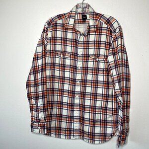 Gap Checkerd Plaid Super Soft Button Down Long Sleeve Shirt SZ Medium Super Soft